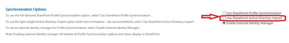 User Profile AD Import Timer Job 